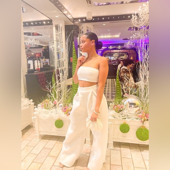 Scuba Pleated wide pants - Picture 2 of 2